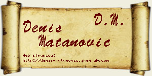 Denis Matanović vizit kartica